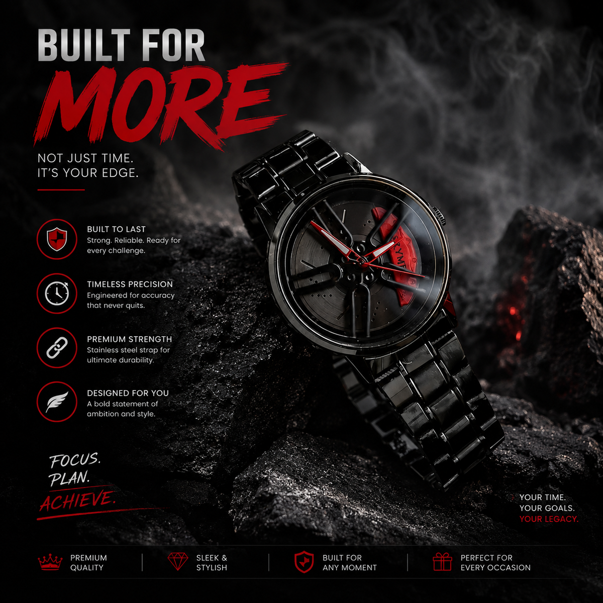 Men's Luxury Spinning Dial Watch