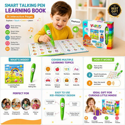 Kids Preschool Learning Book with Smart Talking Pen