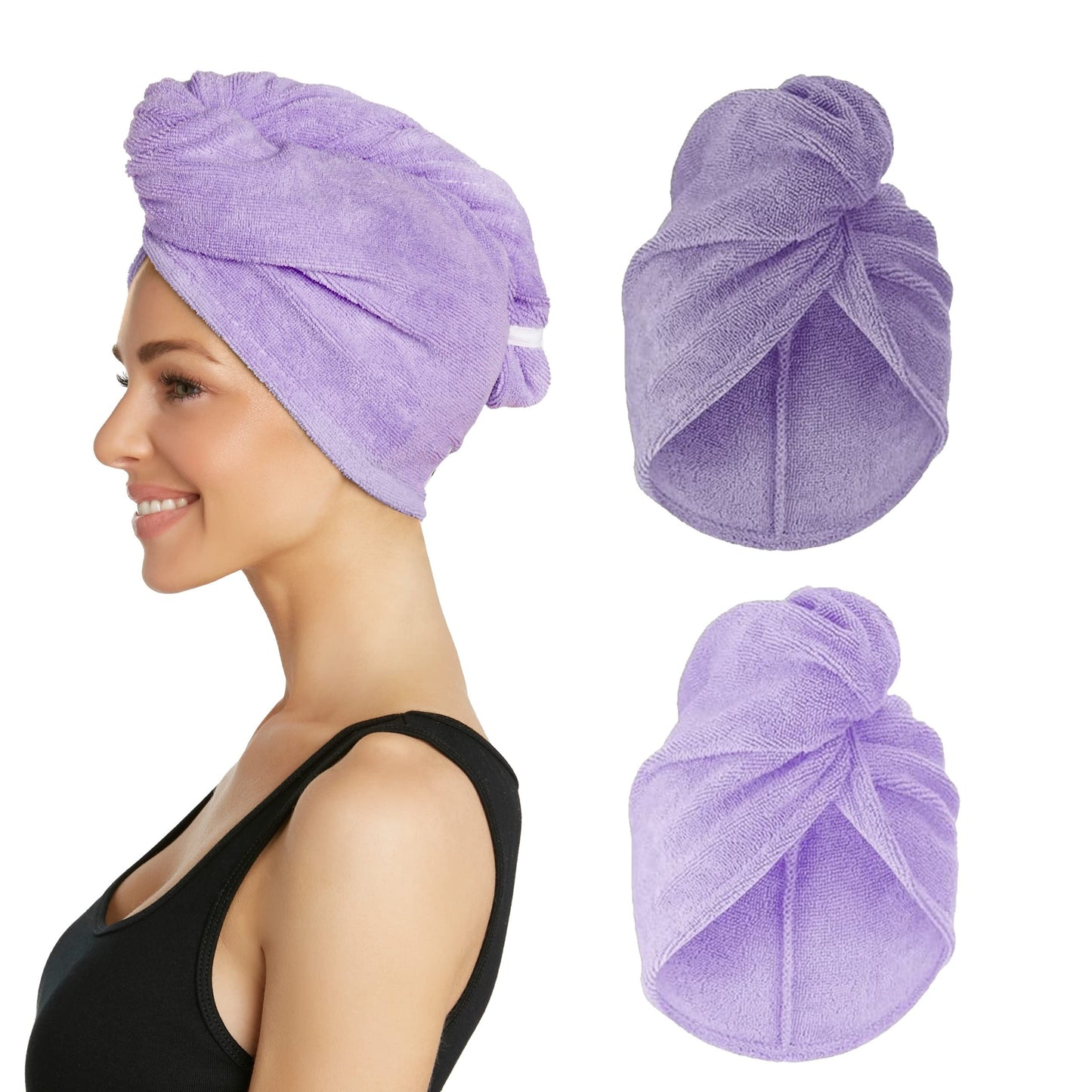 Pack Of 2 Super Absorbent Quick Dry Hair