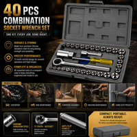 40 Pcs Combination Socket Wrench Set
