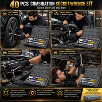 40 Pcs Combination Socket Wrench Set