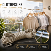 PVC Clothes Line – 20M with Hooks