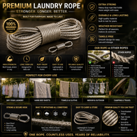 PVC Clothes Line – 20M with Hooks