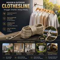 PVC Clothes Line – 20M with Hooks