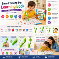 Kids Preschool Learning Book with Smart Talking Pen